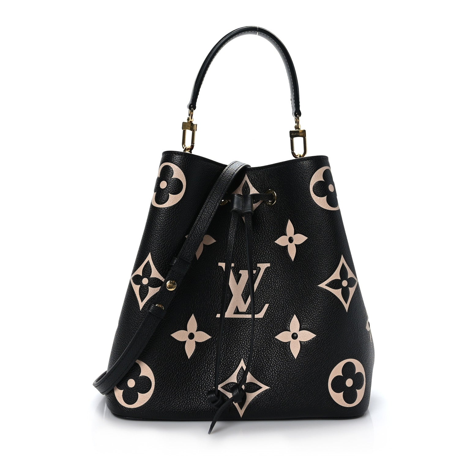 Louis Vuitton Empreinte Monogram Giant Neonoe MM Black Beige 1 of 10