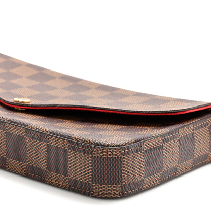 Louis Vuitton Damier Ebene Pochette Felicie Chain Wallet 10 of 10