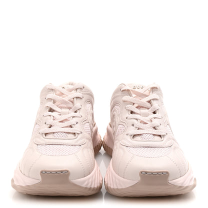 Gucci Calfskin Interlocking G Ripple Womens Platform Sneakers 38.5 Light Pink 3 of 9