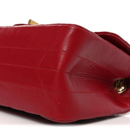Chanel Aged Calfskin Chevron Quilted 2.55 Reissue Mini Flap Dark Red 10 of 11