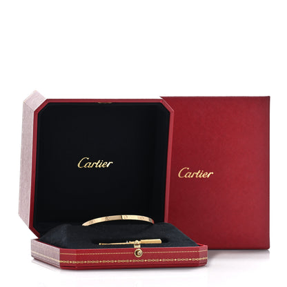 Cartier 18K Yellow Gold Small LOVE Bracelet 17 5 of 7