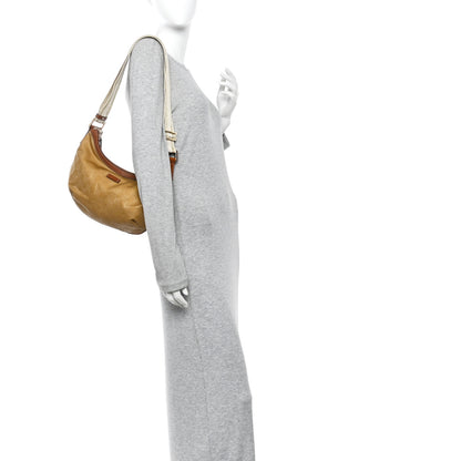 Gucci Nylon Monogram Web Medium Half Moon Hobo  Beige 2 of 13