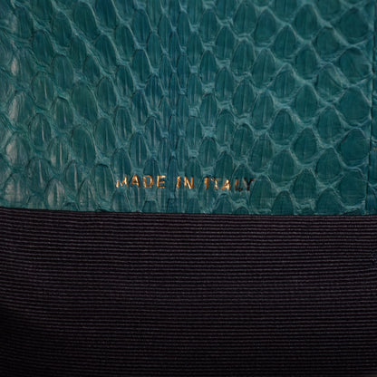 Lanvin Snakeskin Medium Happy Shoulder Bag Turquoise 7 of 7