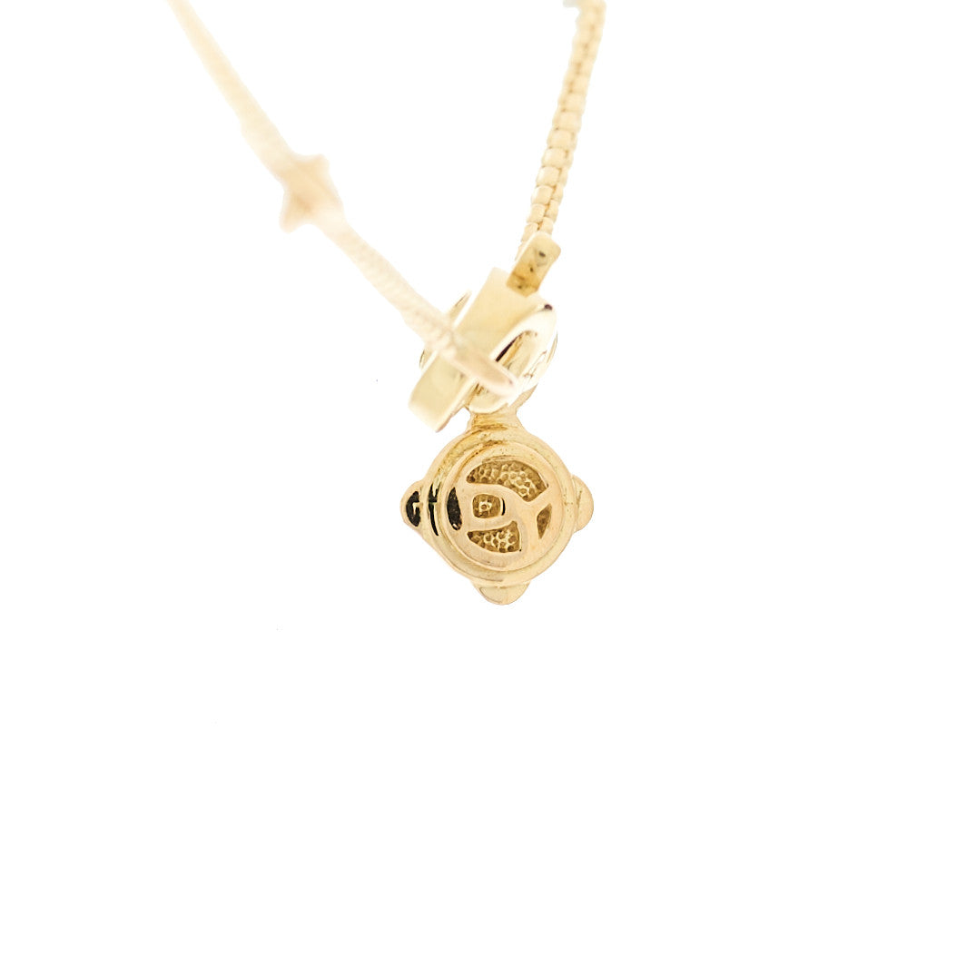 David Yurman 18K Yellow Gold Diamond Starburst Pave Pendant Necklace 5 of 7