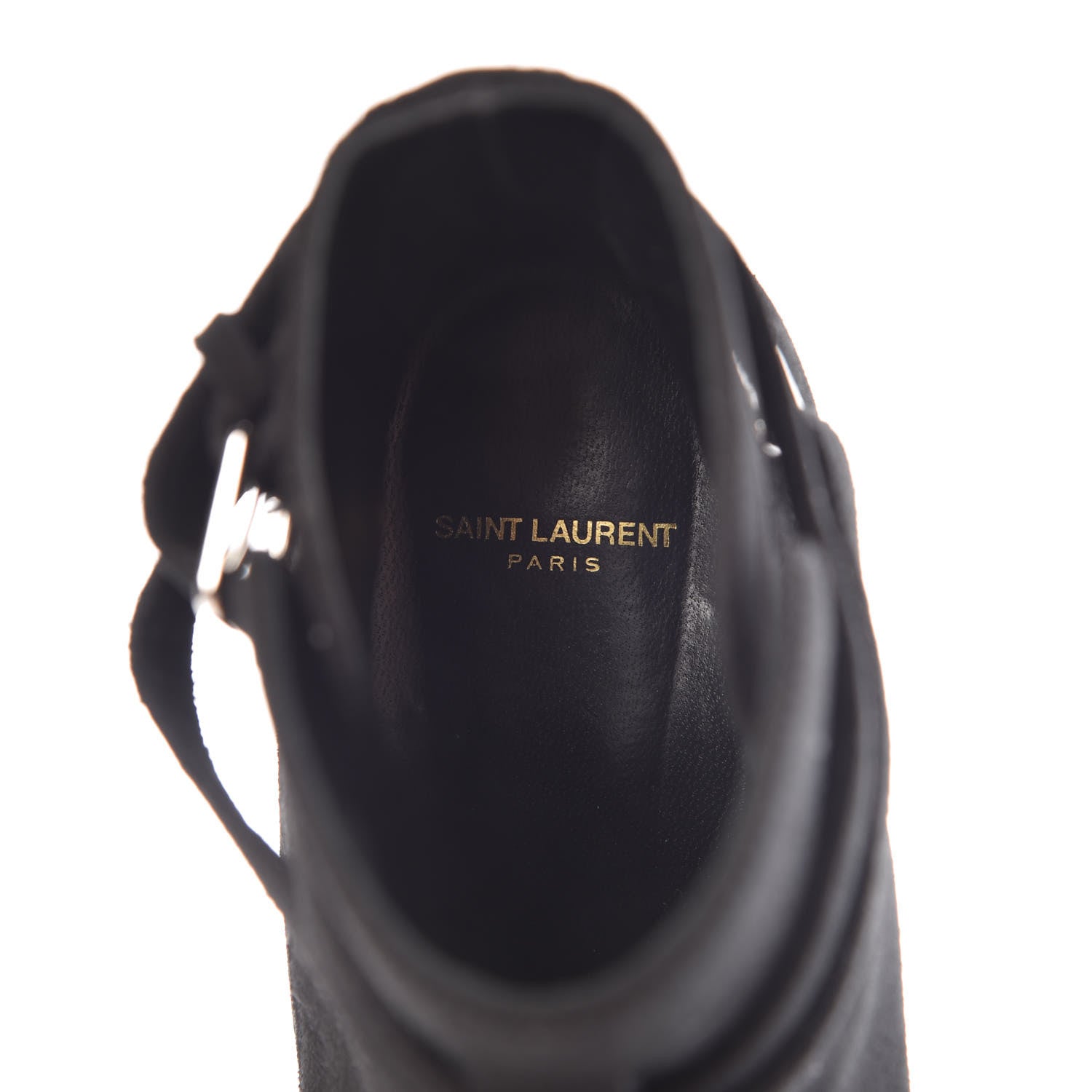 Saint Laurent Suede Jodhpur Calfskin Blake Ankle Boots 37.5 Black 7 of 10