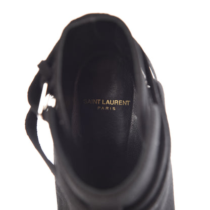 Saint Laurent Suede Jodhpur Calfskin Blake Ankle Boots 37.5 Black 7 of 10