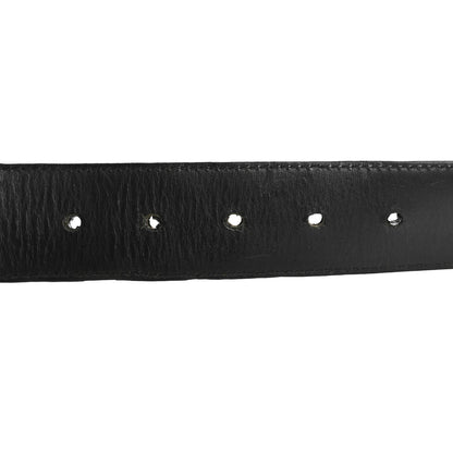 Chrome Hearts Calfskin Sterling Silver Cross Oval Belt 85 34 Black 4 of 9