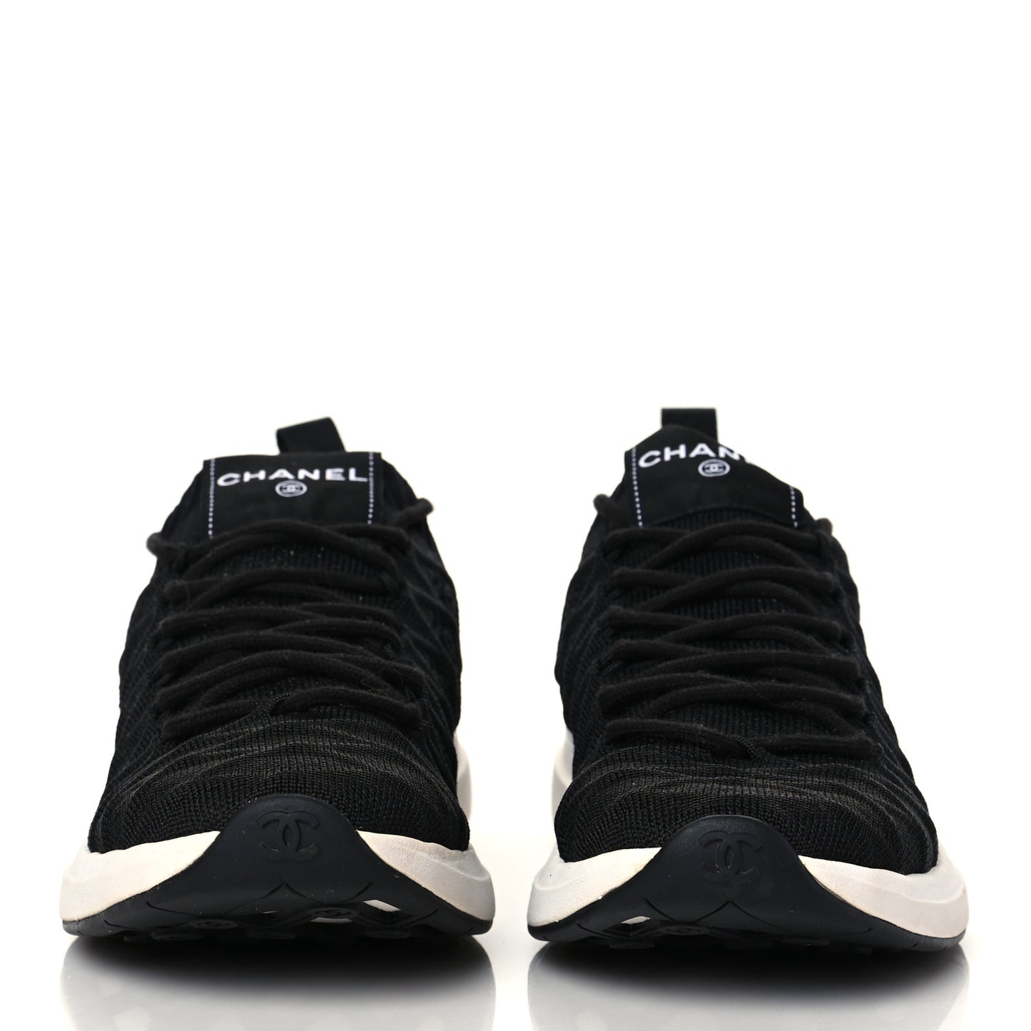 Fabric Logo Sneakers 38.5 Black