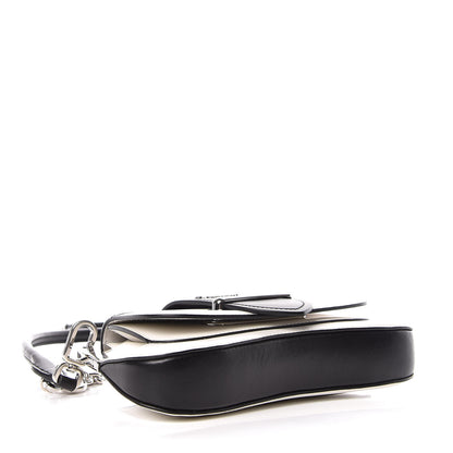 Prada City Calfskin Sidonie Shoulder Bag White Black 4 of 8