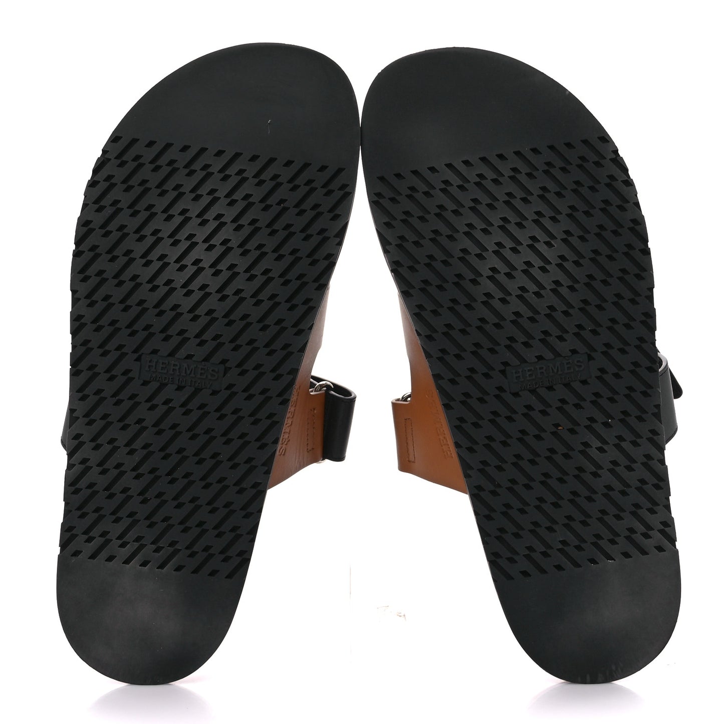 Calfskin Mens Chypre Sandals 43 Naturel Safari Black