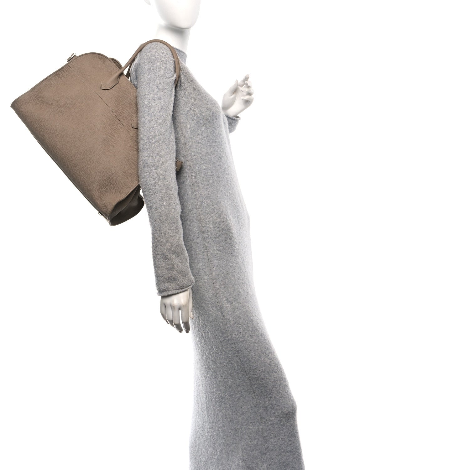 The Row Matte Grained Calfskin Soft Margaux 15 Dark Taupe 2 of 9