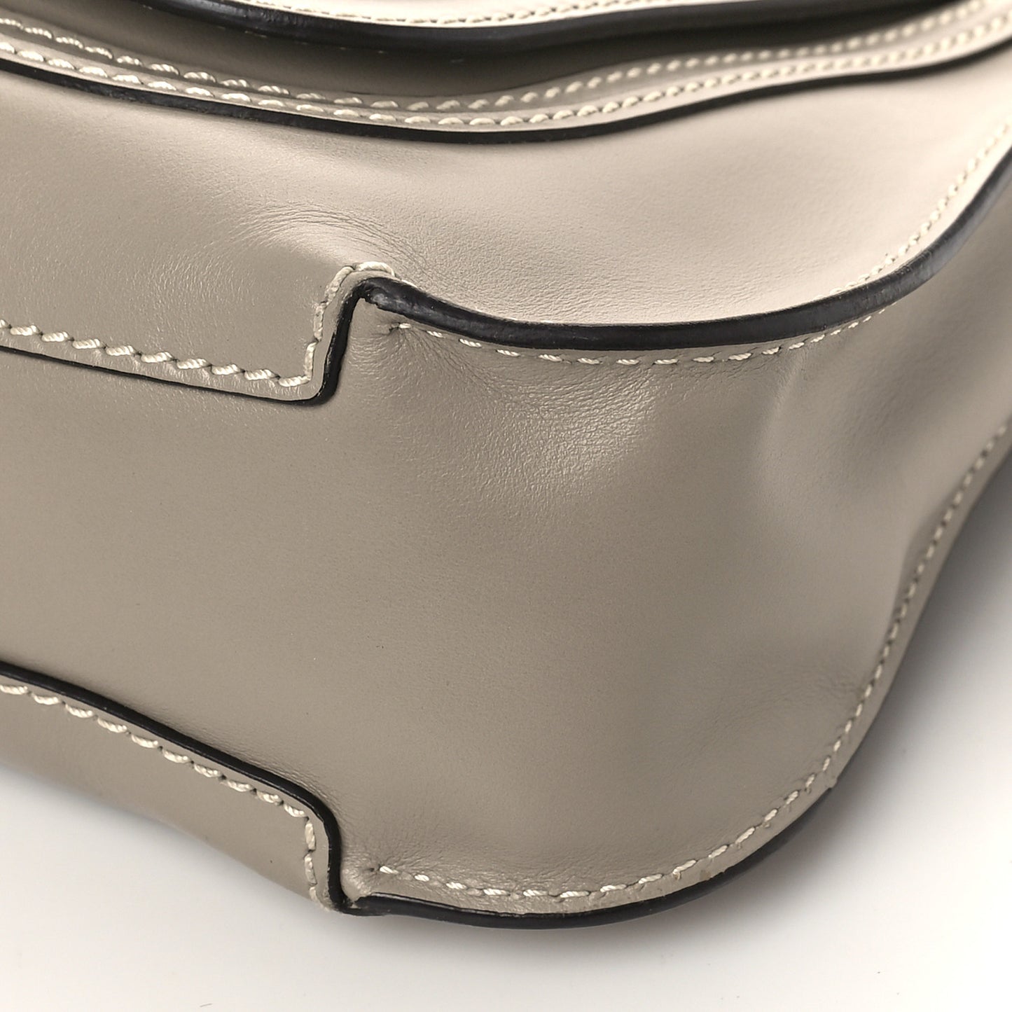 Calfskin Medium Marcie Saddle Shoulder Bag Motty Grey