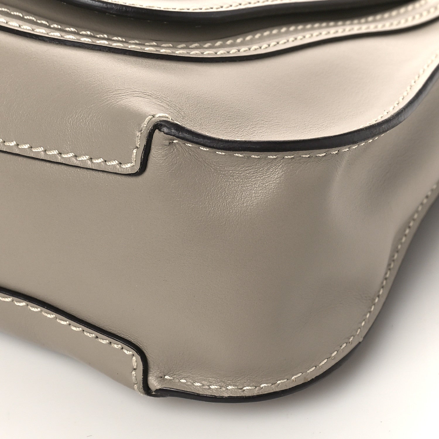 Chloe Calfskin Medium Marcie Saddle Shoulder Bag Motty Grey 8 of 8