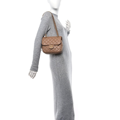 Chanel Caviar Quilted Small Single Flap Beige 2 of 11
