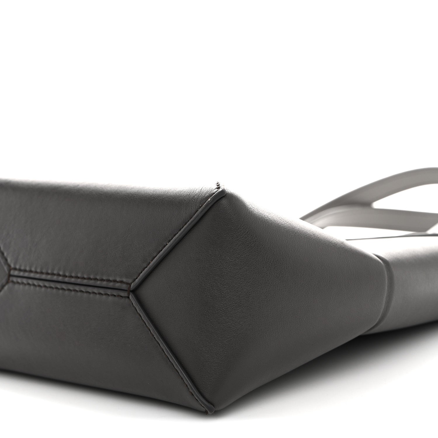 Loewe Shiny Calfskin Mini Puzzle Fold Tote Pearl Grey Dark Grey 10 of 10