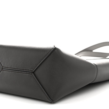Loewe Shiny Calfskin Mini Puzzle Fold Tote Pearl Grey Dark Grey 10 of 10