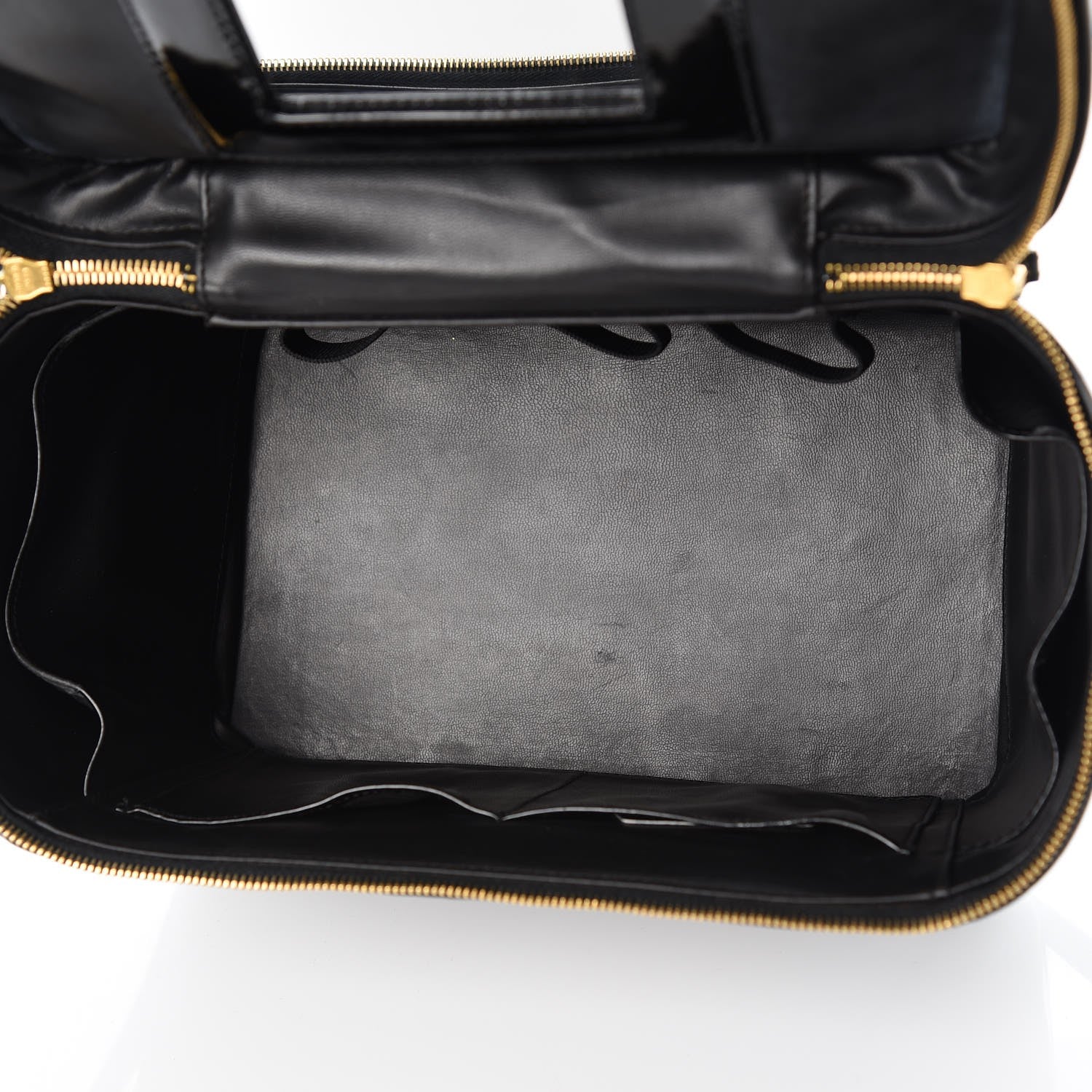 Chanel Patent Large Cosmetic Train Case Black 5 of 8