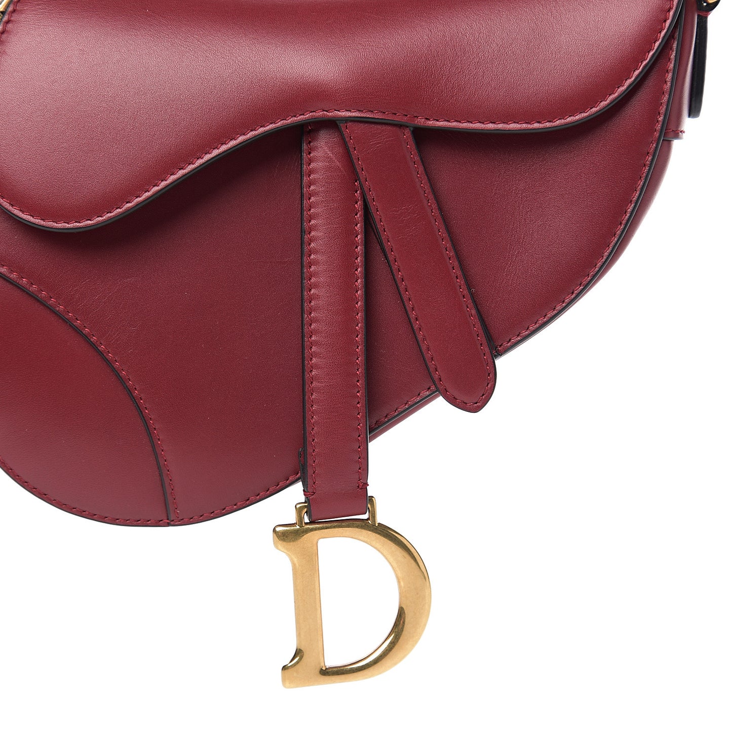 Calfskin Mini Saddle Bag Red