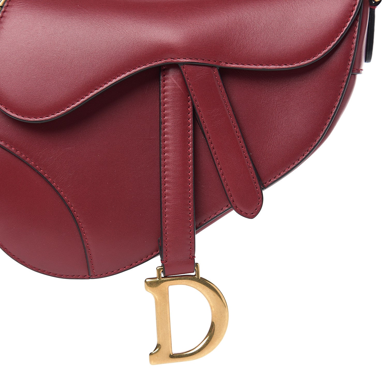 Christian Dior Calfskin Mini Saddle Bag Red 8 of 8