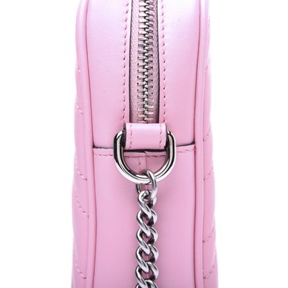 Gucci Calfskin Matelasse Mini GG Marmont Crossbody Bag Wild Rose 12 of 13