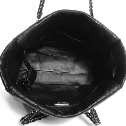 Chanel Metallic Deerskin Luxe Ligne Tote Black 5 of 7