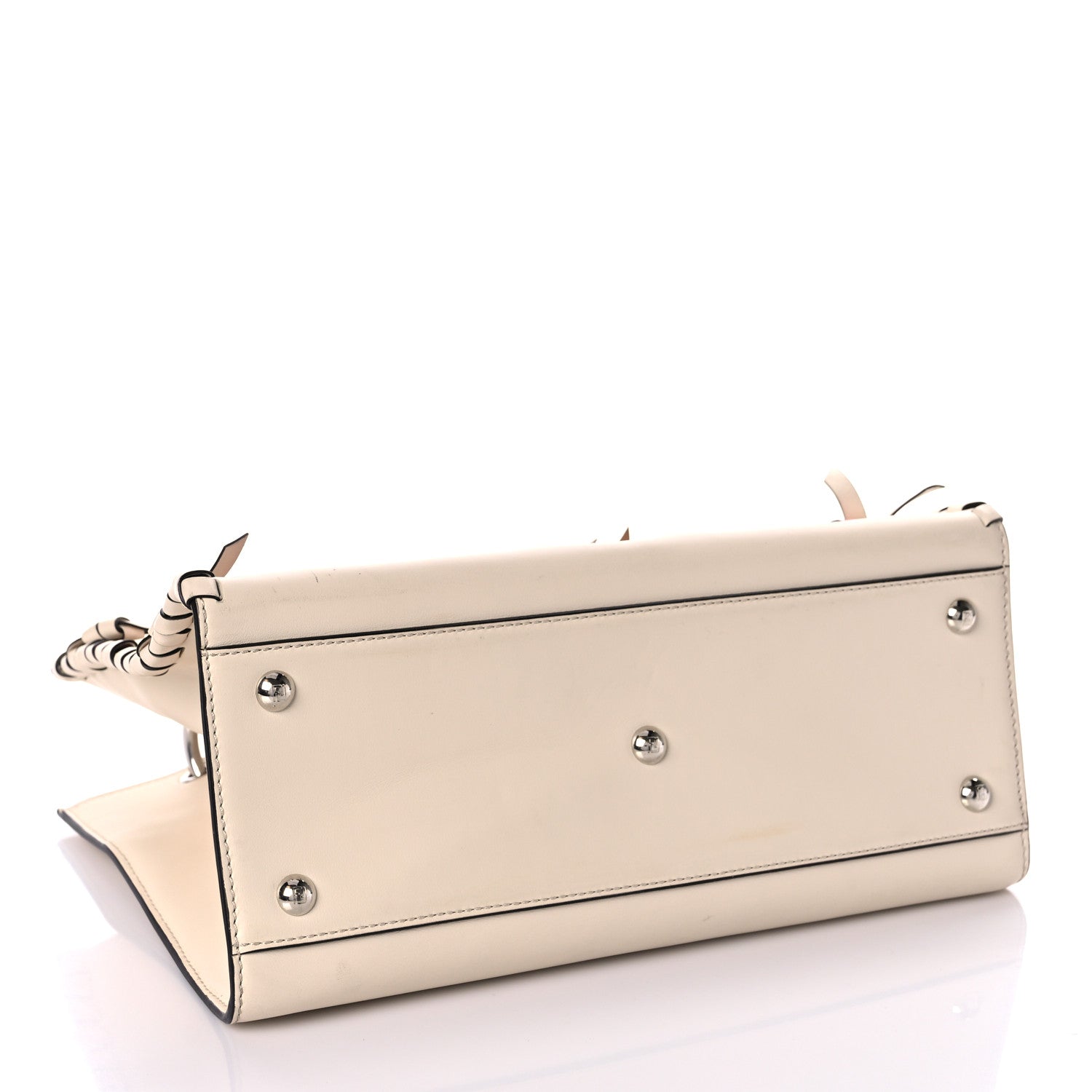 Fendi Vitello Century F is Fendi Whipstitch Bi-Color Small Runaway Satchel Camelia Orzo Multicolor 4 of 9