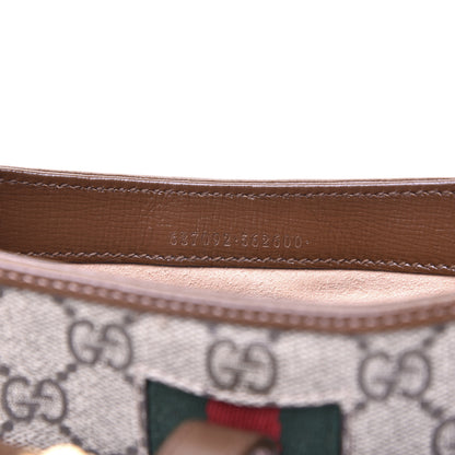 Gucci GG Supreme Monogram Azalea Calfskin Web Mini Jackie 1961 Hobo Beige Ebony Brown Sugar 9 of 15