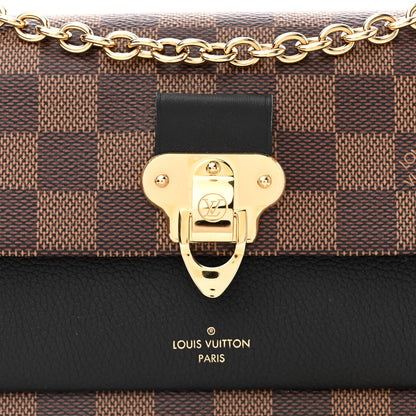 Louis Vuitton Damier Ebene Vavin Chain Wallet Black 7 of 9