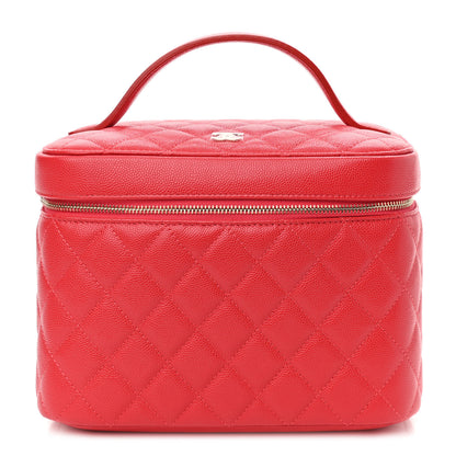 Chanel Caviar Quilted Large Vanity Pouch Red 1 of 9