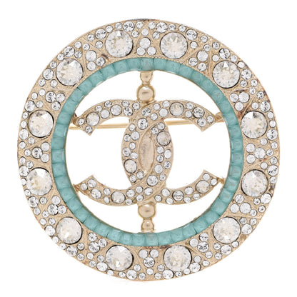 Chanel Crystal CC Brooch Silver 1 of 5