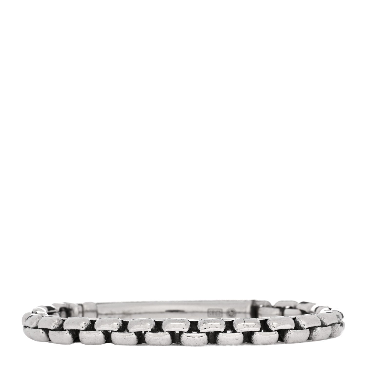 David Yurman Sterling Silver Diamond Pave ID Bar Bracelet 2 of 3