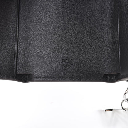 MCM Calfskin Ottomar Monogram Tri-Fold Wallet Black 6 of 8