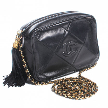 Chanel Lambskin Small Tassel Camera Case Black 3 of 7