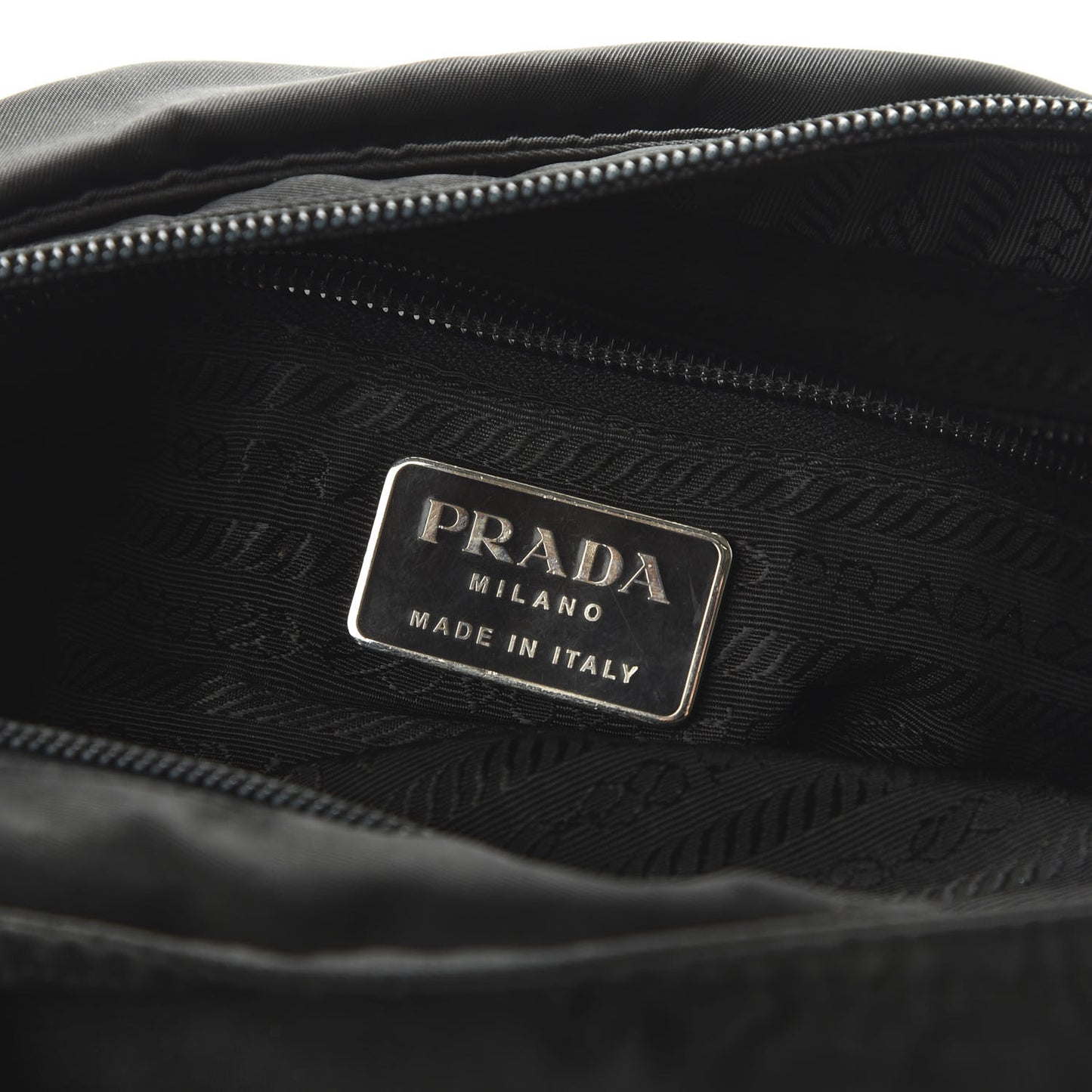 Nylon Flat Messenger Bag Black
