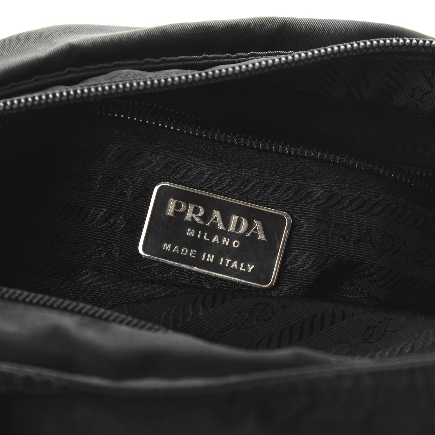 Prada Nylon Flat Messenger Bag Black 7 of 9