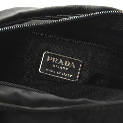 Prada Nylon Flat Messenger Bag Black 7 of 9