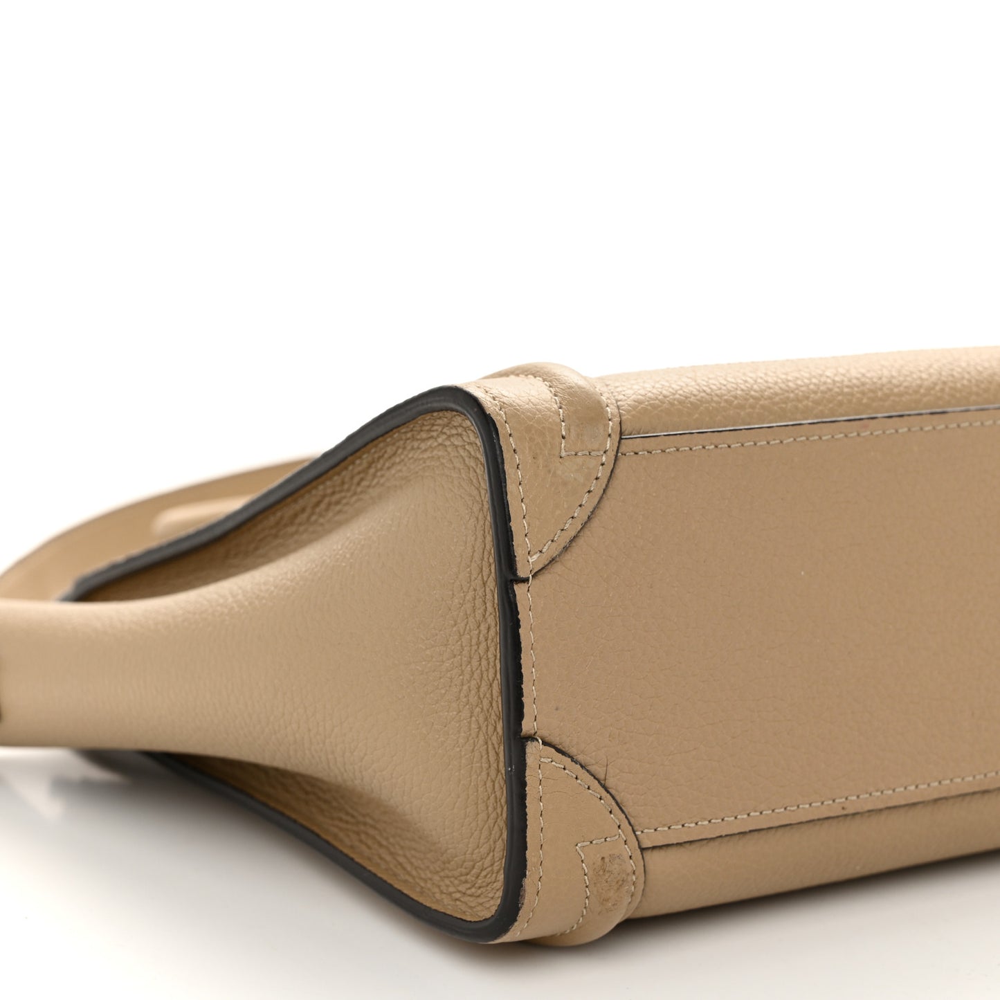Drummed Calfskin Nano Luggage Dune