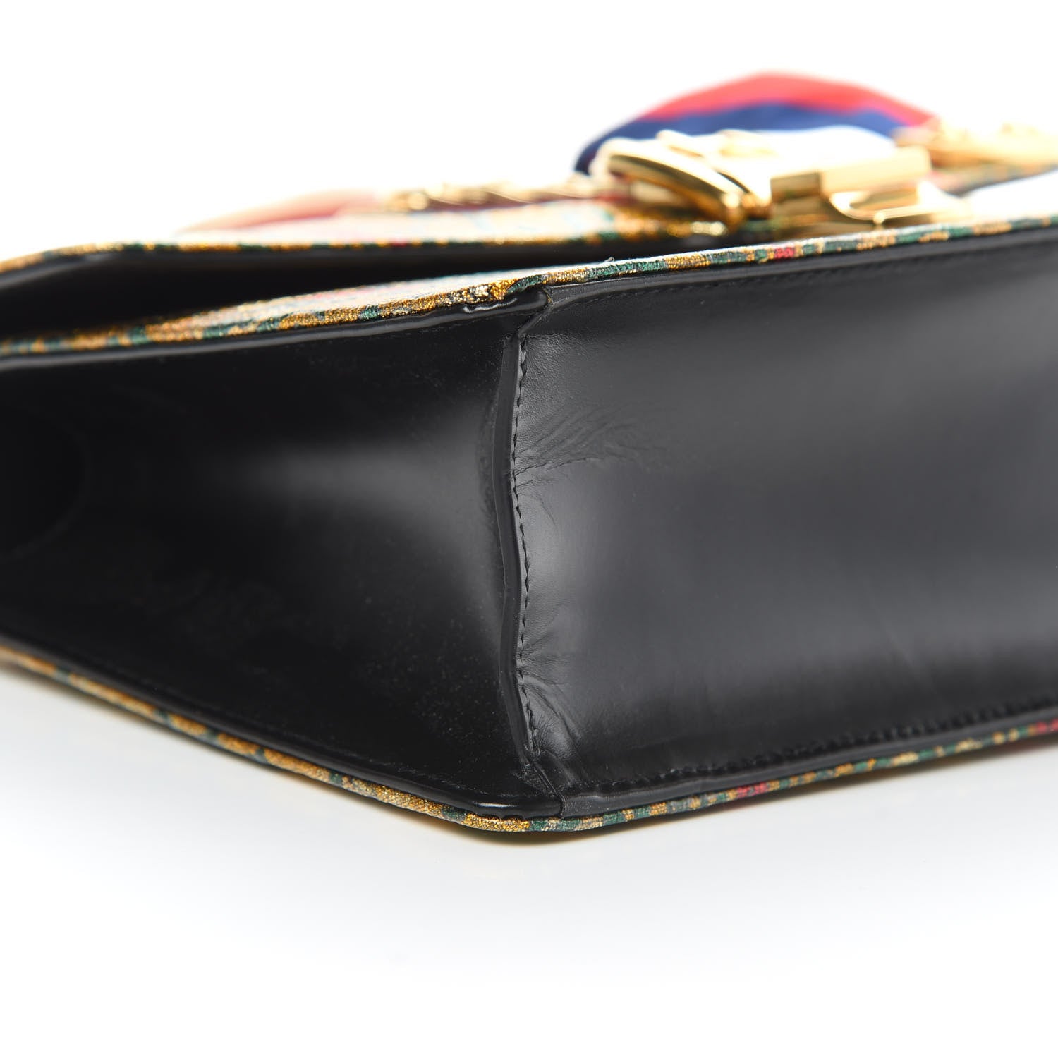 Gucci Iridescent Brocade Small Sylvie Shoulder Bag Gold 9 of 11