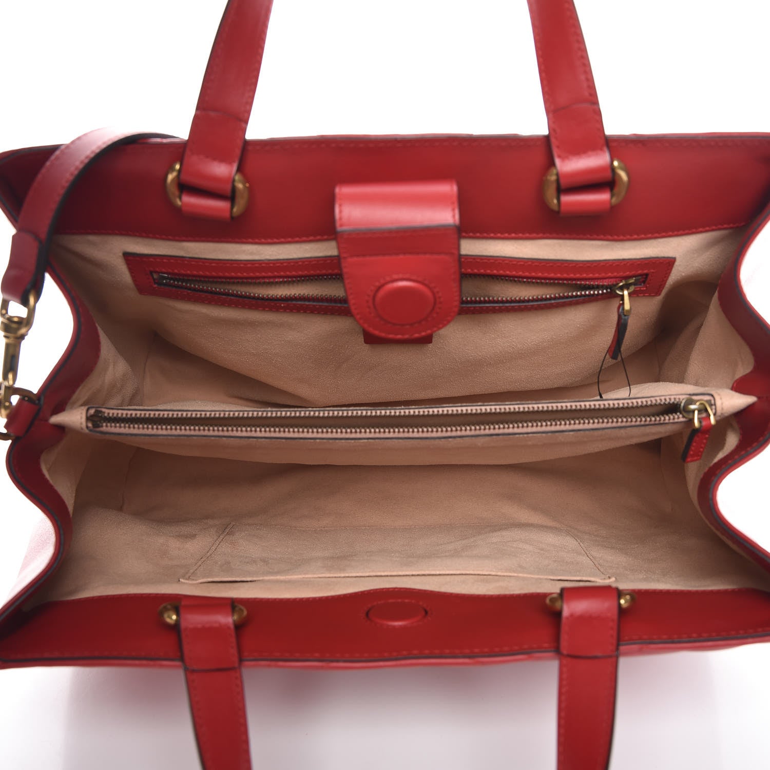Gucci Calfskin Matelasse Medium GG Marmont Tote Hibiscus Red 5 of 9