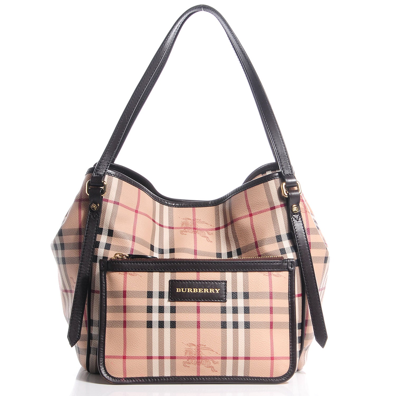 Burberry Haymarket Check Small Canterbury Tote Chocolate 3 of 8