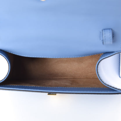 Gucci Vitello Fontanella Web Mini Sylvie Top Handle Bag Clear Sky Blue 8 of 11