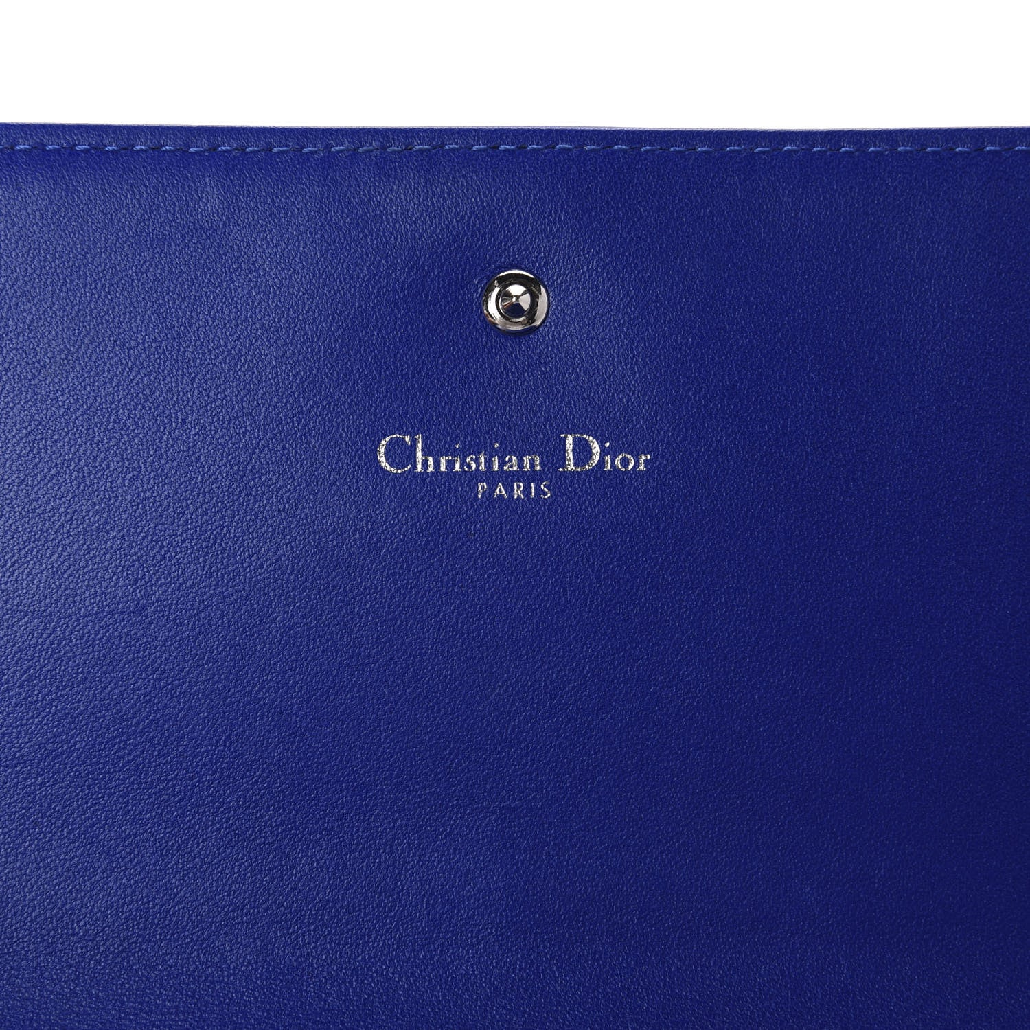 Christian Dior Lambskin Diorama Croisiere Chain Wallet Blue 8 of 11