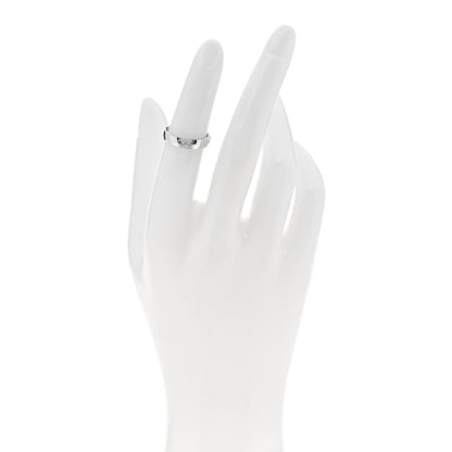 Hermes 18K White Gold Diamond Ever Herakles Wedding Band Ring 48 4.5 2 of 5