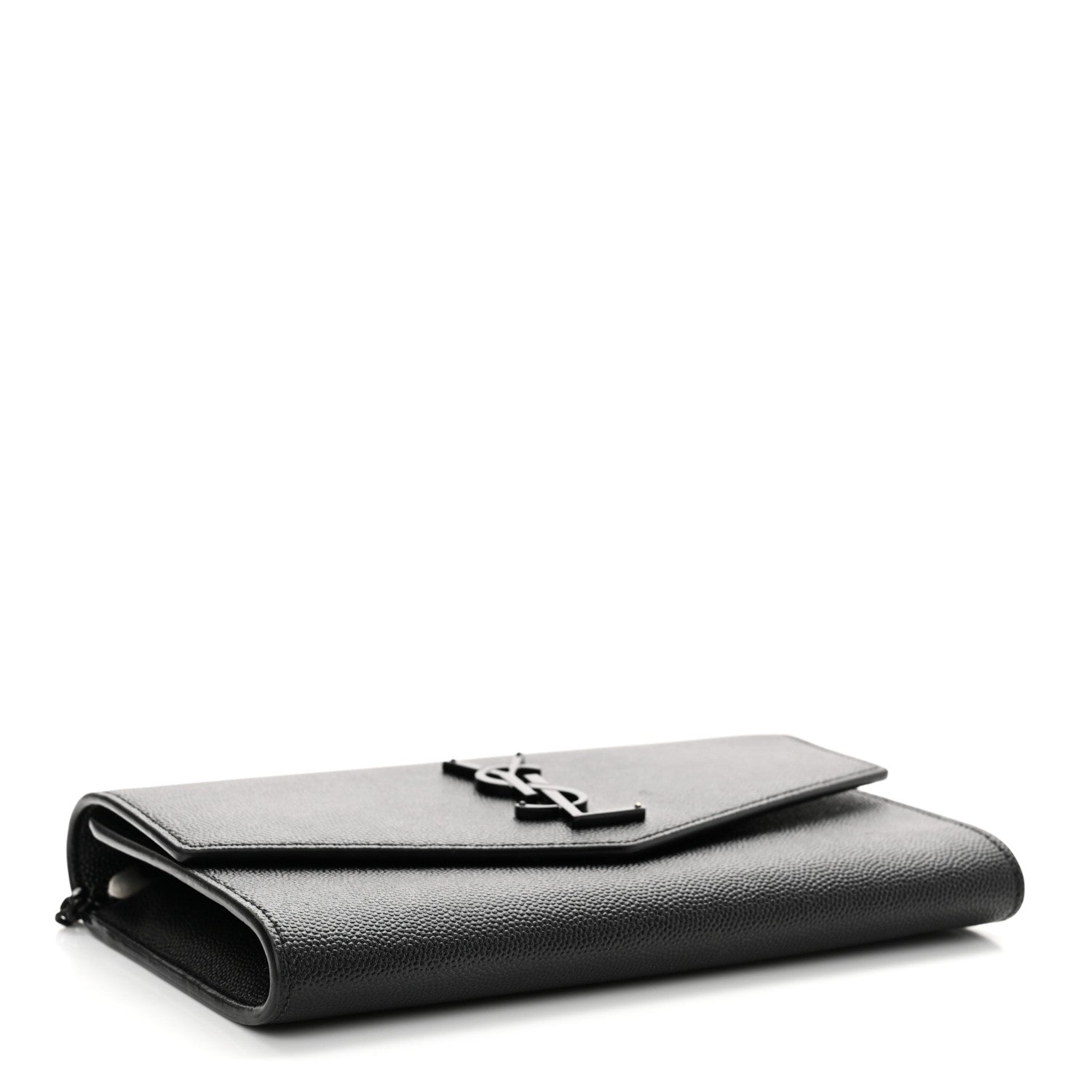 Saint Laurent Grain de Poudre Uptown Chain Wallet Black 4 of 17
