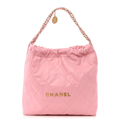 Chanel Shiny Calfskin Quilted Chanel 22 Pink 3 of 11