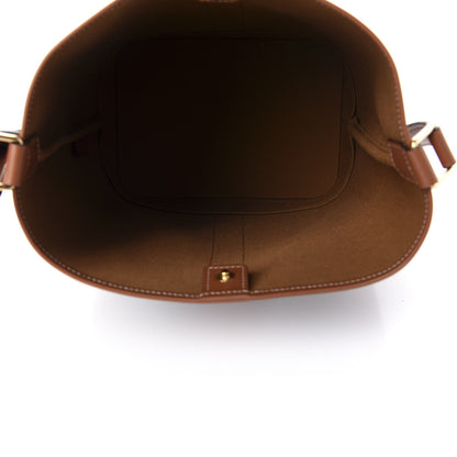 Celine Triomphe Canvas Calfskin Small Bucket Bag Tan 5 of 10