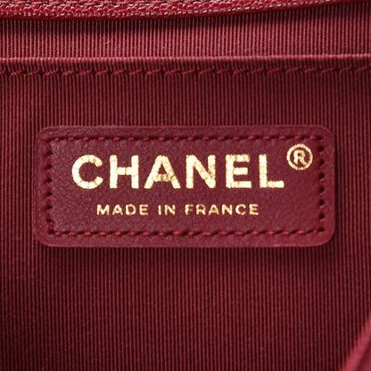 Chanel Caviar Chevron Quilted Medium Boy Flap Red 8 of 9