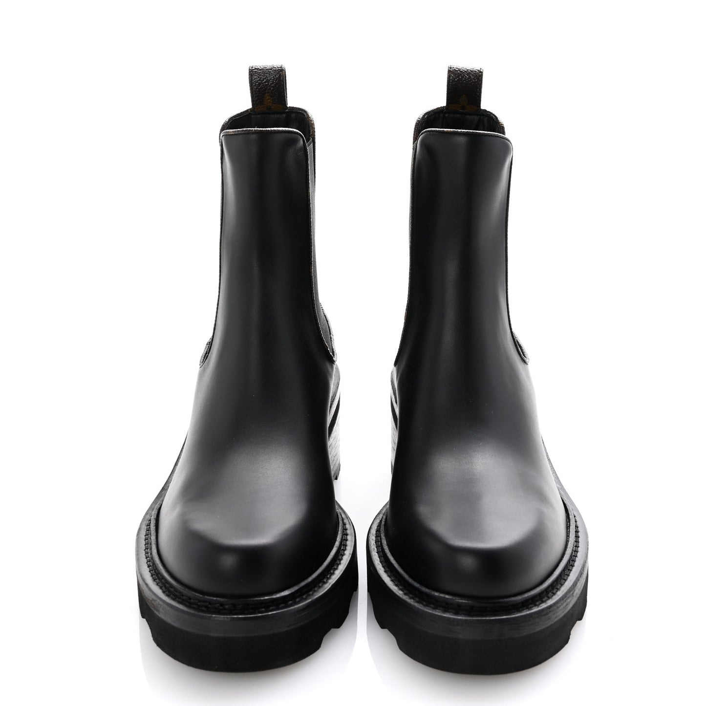 Calfskin Monogram Beaubourg Ankle Boots 38.5 Black