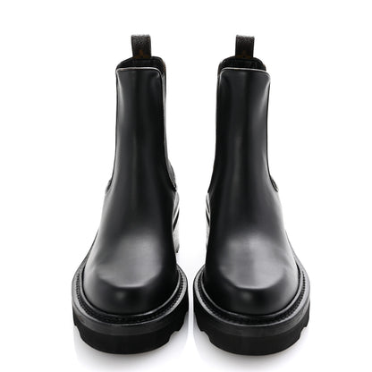 Louis Vuitton Calfskin Monogram Beaubourg Ankle Boots 38.5 Black 3 of 11