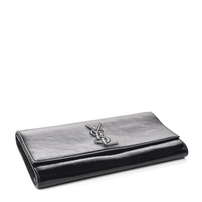 Saint Laurent Textured Patent Monogram Small Belle De Jour Clutch Black 4 of 6